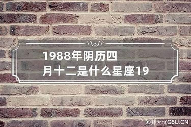 88年是什么星座