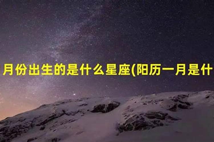 阳历一月是什么星座