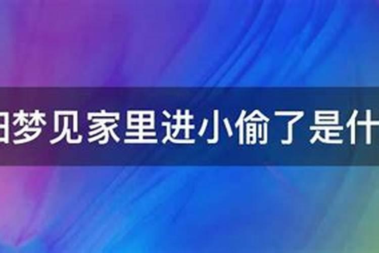 梦见家里被盗是什么意思