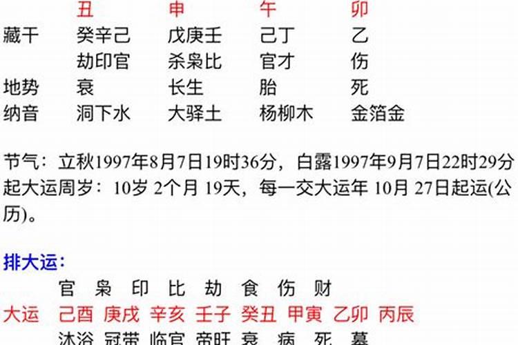 八字庚金辛金都有，八字三丘运神煞查法