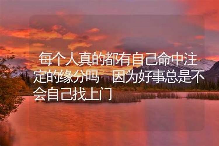 每个人都会遇到命中注定的那个人吗