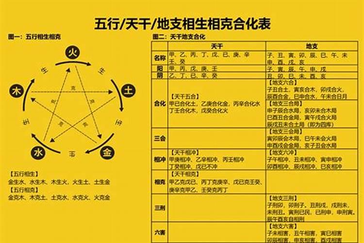 天干地支五行合化表