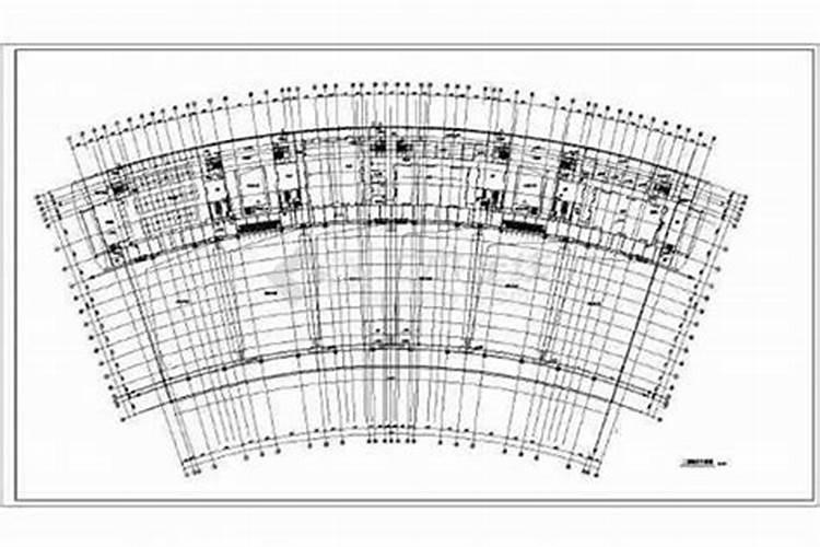 扇形建筑怎么放控制线