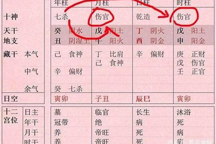 八字的伤官代表什么