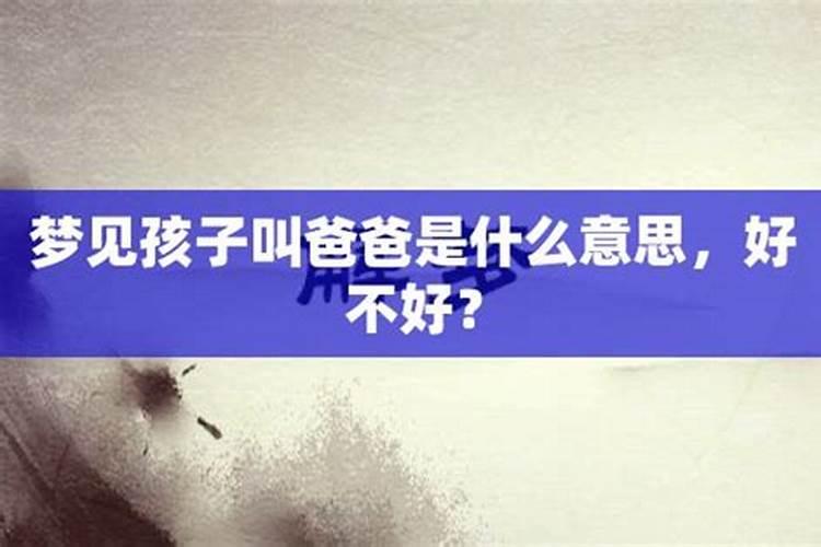 梦见儿子去找爸爸是什么意思