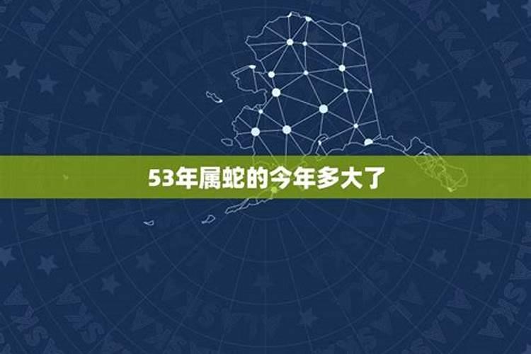 属蛇的53年多大